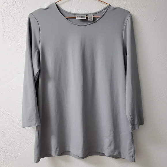 Chico's Tops - CHICOS | 3/4 Sleeve Layering Rounded Neckline Tee Large